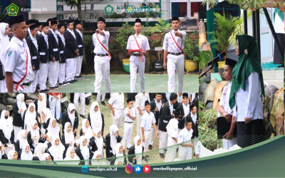 Hari Pertama Semester Genap: Madrasah Balikpapan Gelar Upacara Bendera dan Senam SAIH Serentak