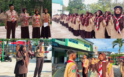 MAN Balikpapan Gelar Latihan Pramuka Perdana Murid Baru